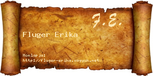 Fluger Erika névjegykártya