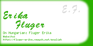 erika fluger business card